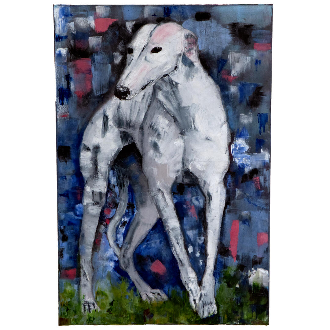 'Dog Park'; Oil on canvas; 60 x 90 cm; Sold