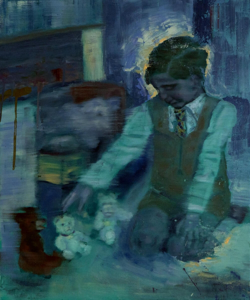 'Make Believe'; Oil on canvas; 50 x 50 cm; Sold