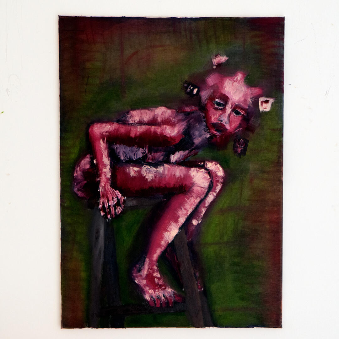 'Timeout'; Oil on canvas; 50 x 70 cm; Sold