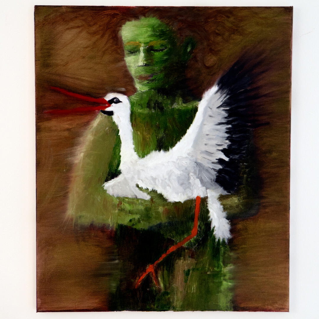 'Gaias Grasp'; Oil on canvas; 50 x 60 cm; Sold
