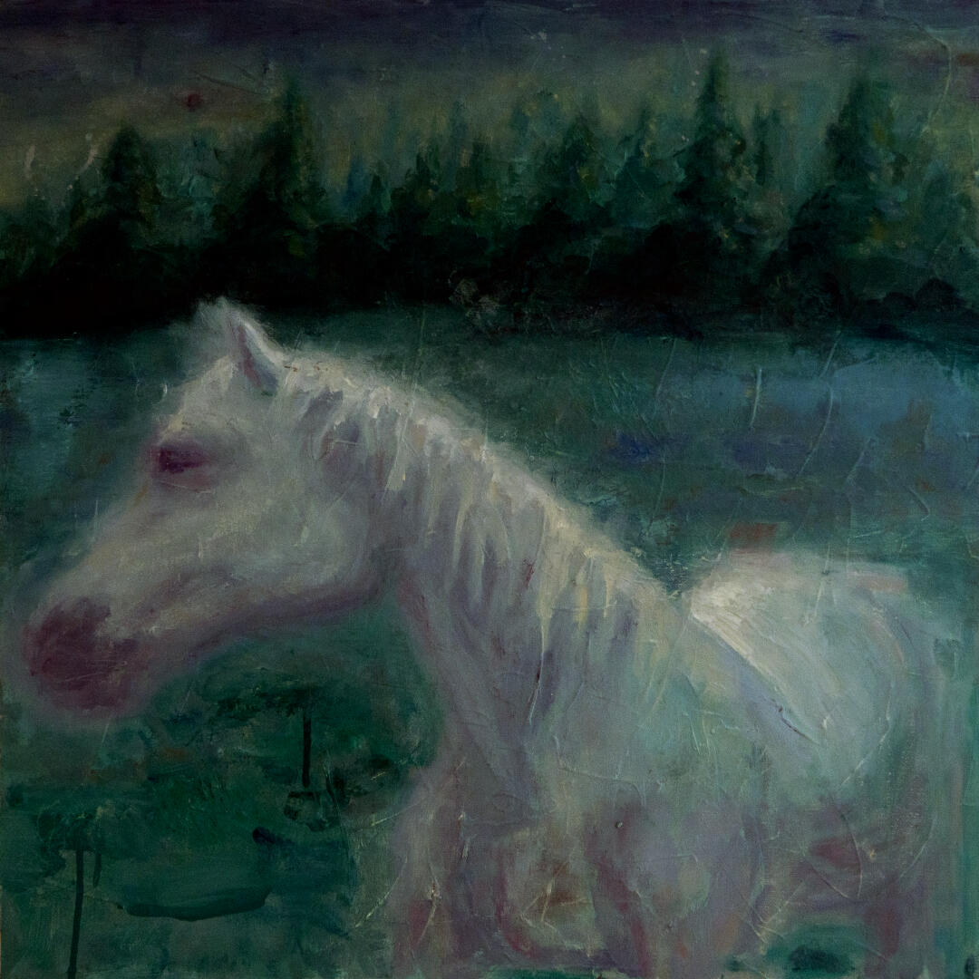 'Horse'; Oil on canvas; 60 x 60 cm: $250