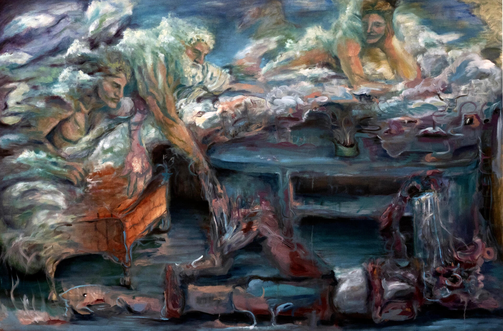 Procession Consumption; Oil on Canvas: 150 x 100; $2500
