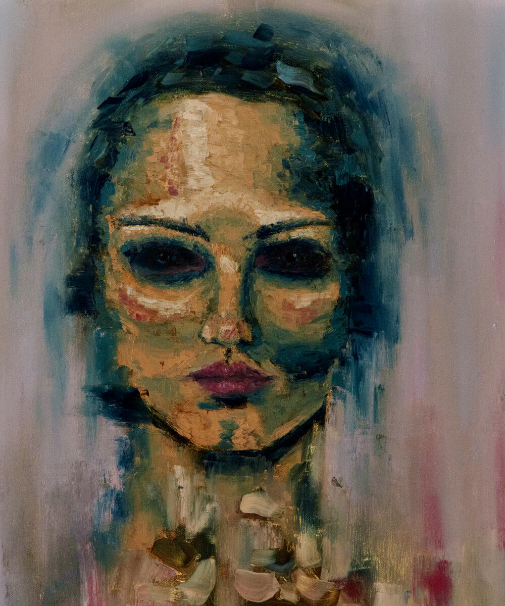 'Another face'; Oil on canvas; 50 x 60 cm; $200
