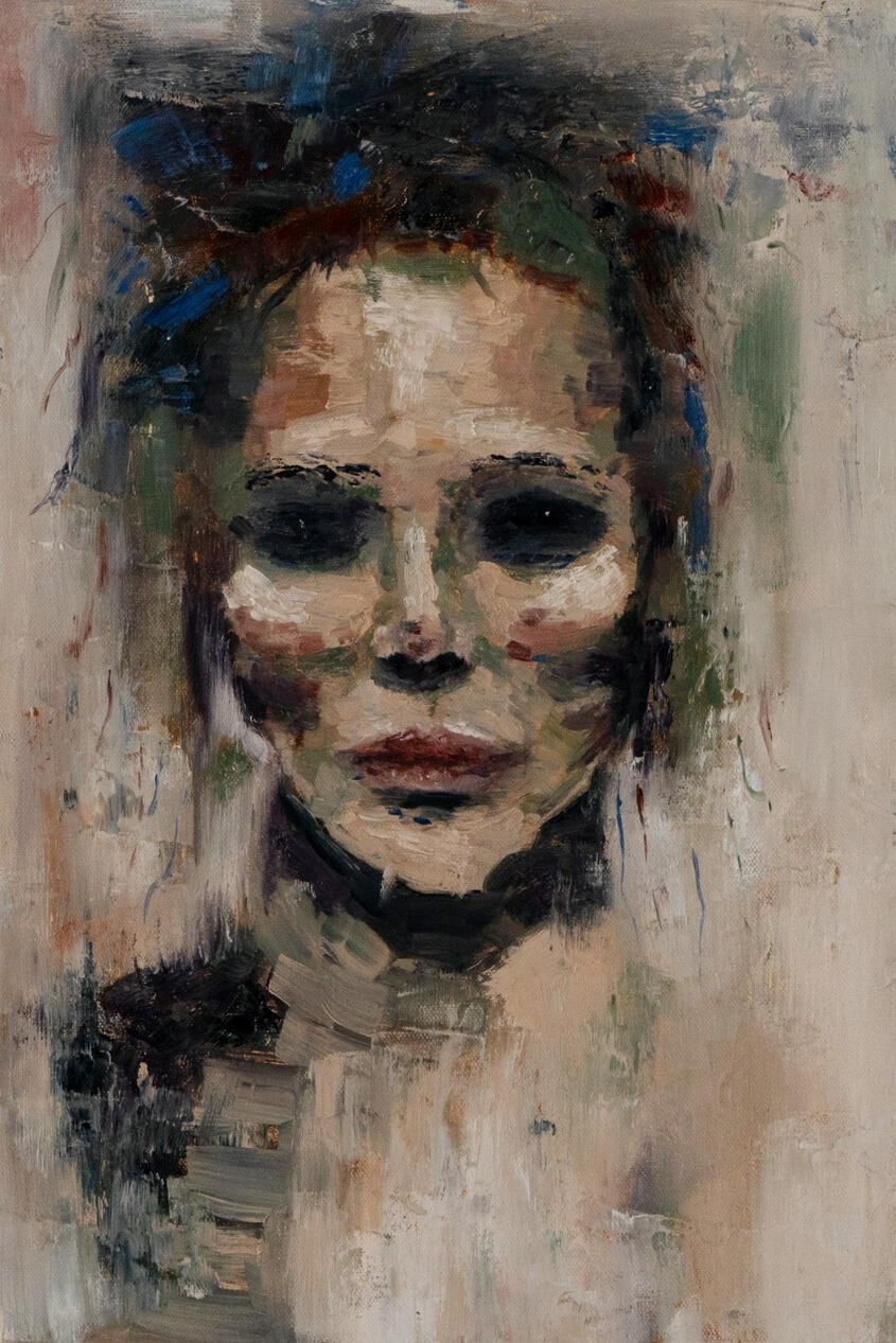 Untitled; Oil on canvas; 40 x 50 cm; $150