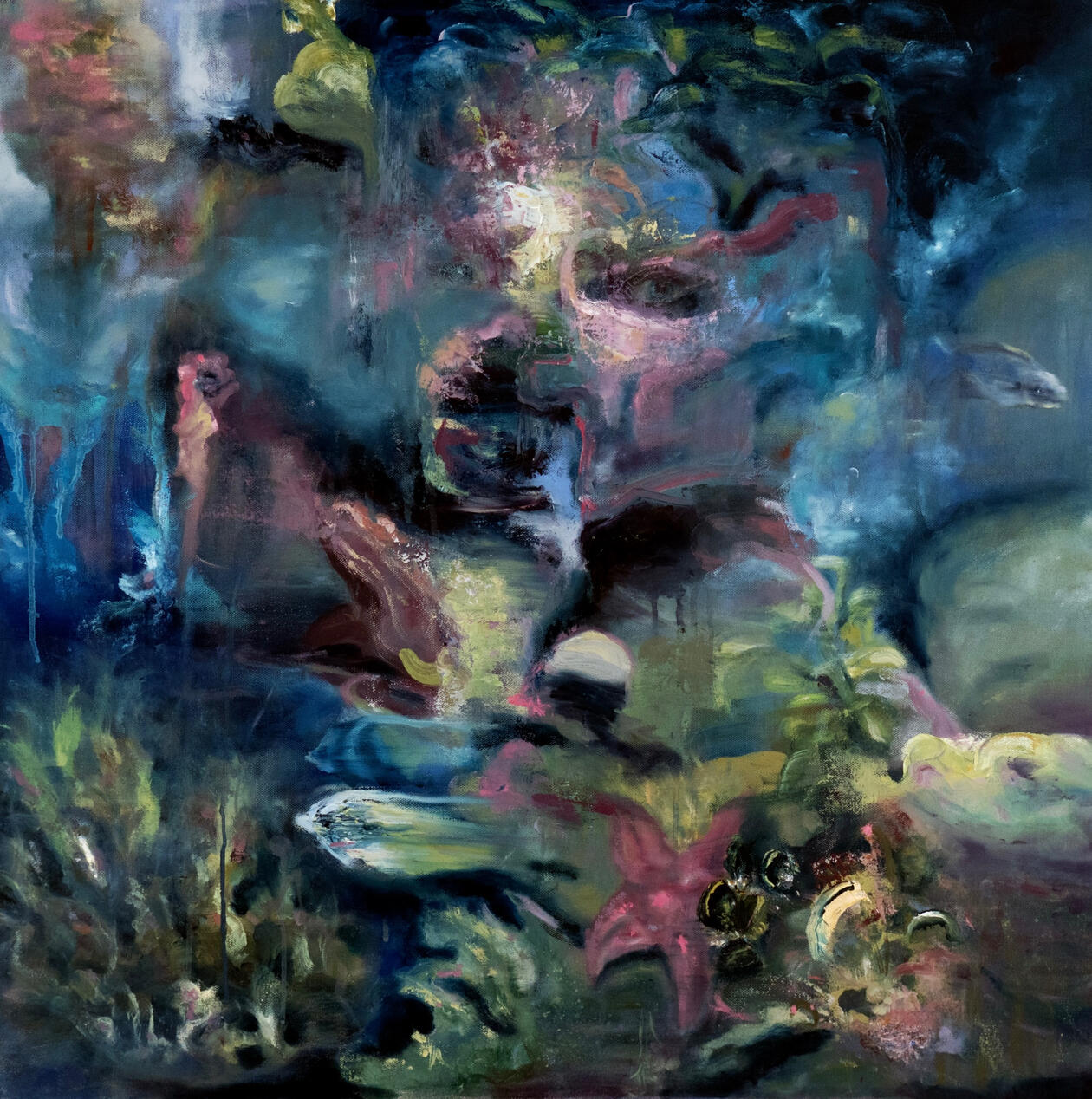 Dream of Seabed; Oil on Canvas; 75 x 75 cm; sold