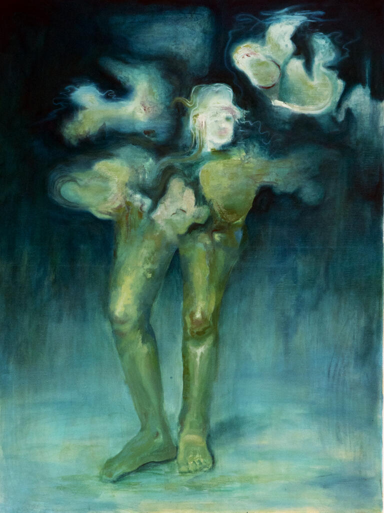 ‘Thought form’; oil on canvas; 70 x 100cm; $650