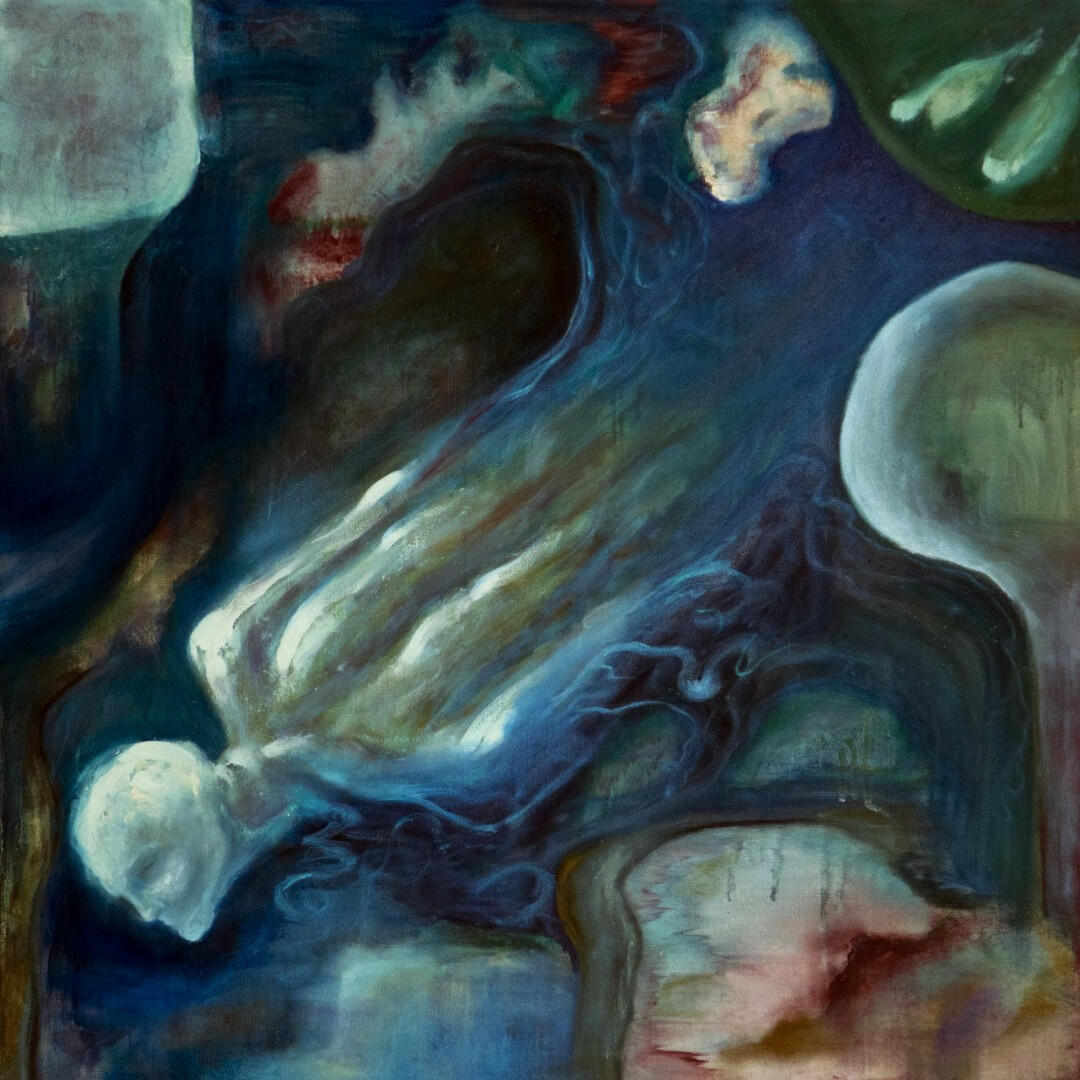 'River Styx'; Oil on canvas; 90 x 90 cm; $700